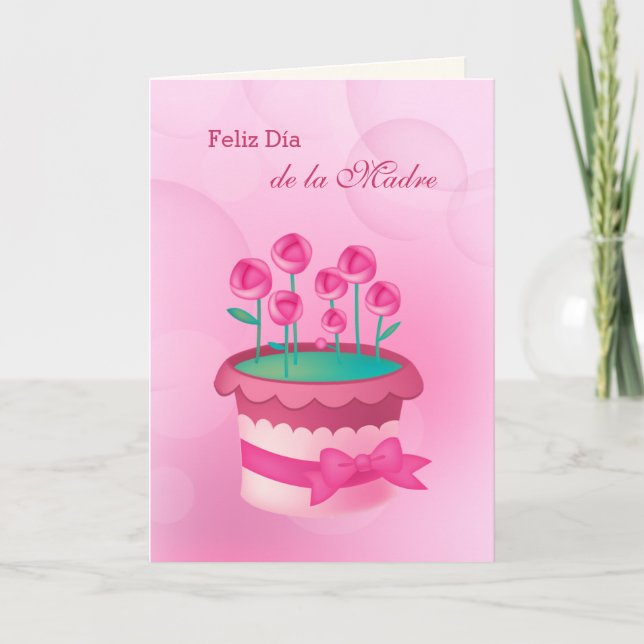 Cartão Feliz Día de la Madre Dia de as mães em espanhol (Frente)