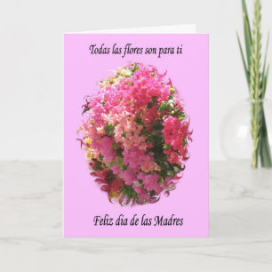 Cartão Feliz Dia de las Madres