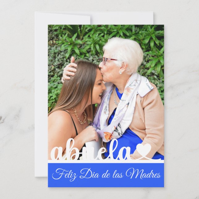 Cartão Feliz Dia de las Madres Abuela Flat Greeting Card (Frente)