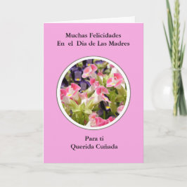 Cartão Feliz Dia de Las Madres Cuñada