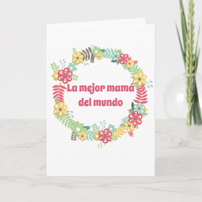 Cartão Feliz Día de las Madres Dia de as mães espanhol (Frente)