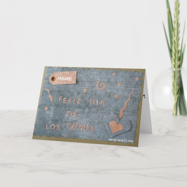 Cartão Feliz Dia de Los Padres (Personalizar) (Frente)