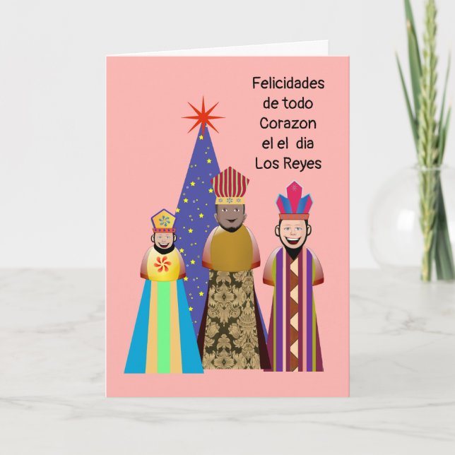 Cartão Feliz Dia de Los Reyes Niña (Frente)
