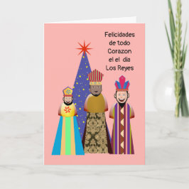 Cartão Feliz Dia de Los Reyes Niña