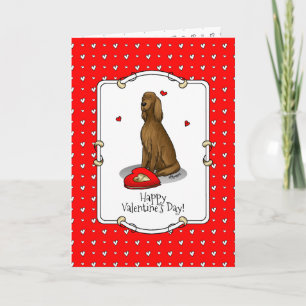 Cartão feliz dia de os namorados Be Mine Irish Setter (ve