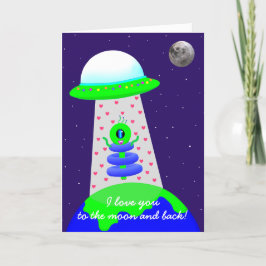 Cartão Feliz dia de os namorados com alienígena por Jo Im
