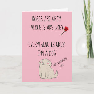 Cartão Feliz dia de os namorados do Cão