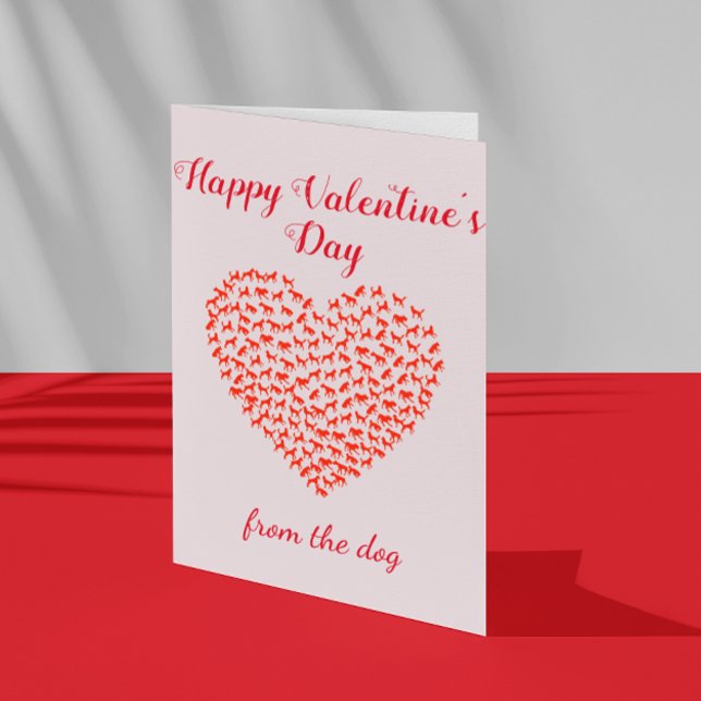 Cartão Feliz dia de os namorados do cão de companhia (Criador carregado)