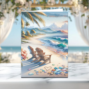 Cartão Feliz dia de os namorados   Ondas Oceânicas e Vidr