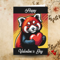 Feliz dia de os namorados | Pop Art Red Panda