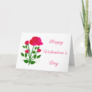 Cartão feliz dia de os namorados - Rosa Rosa Rosa Rosa Ro