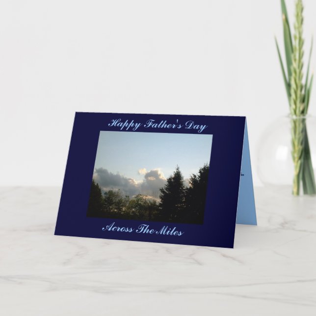 Cartão Feliz Dia de os pais, Ao Longo Do Milho (Frente)