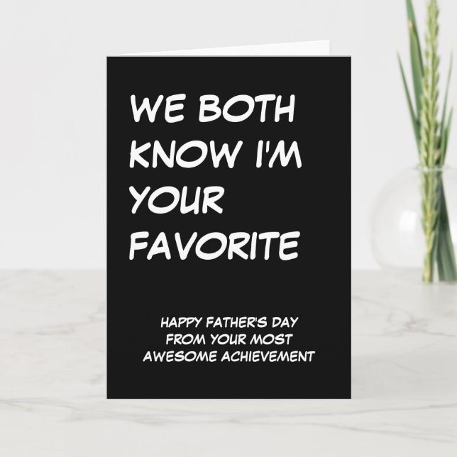 Cartão Feliz Dia de os pais Da Sua Criança Incrível (Frente)