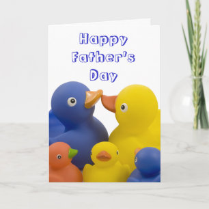 Cartão Feliz Dia de os pais Duck Family Group