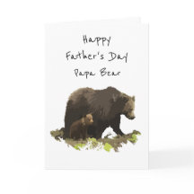 Feliz Dia de os pais Papa Urso Pai, Padre