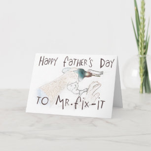 Cartão Feliz Dia de os pais para o Handyman!