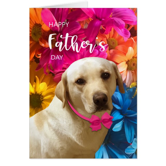 Cartão Feliz Dia de os pais, Pet, Labrador Cão LoverCard (Frente)