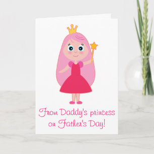 Cartão Feliz Dia de os pais: Princesa Pai