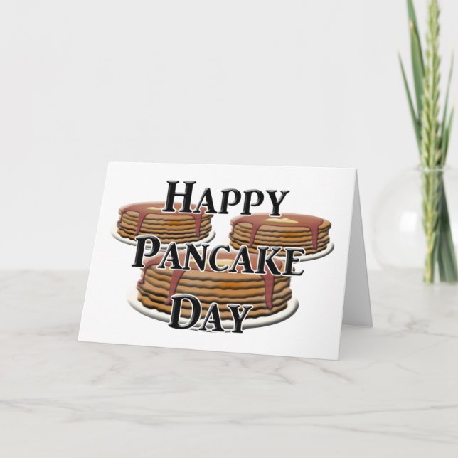 Cartão Feliz Dia de Pancake (Frente)