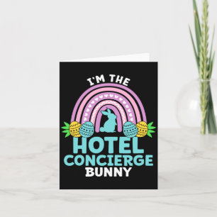 Cartão Feliz Dia de Páscoa Eu Sou o Coelho de Concierge d