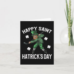 Cartão Feliz Dia de São Hatricks Dia de São Patrício Hóqu