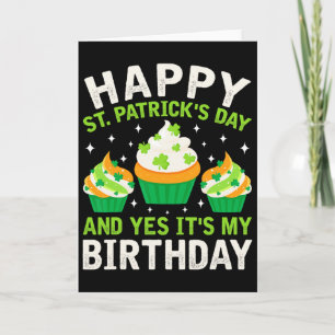 Cartão Feliz Dia de São Patrício Aniversário Saint Paddys