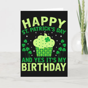 Cartão Feliz Dia de São Patrício Aniversário Saint Paddys