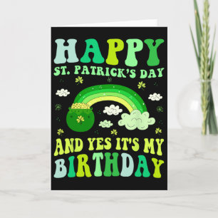 Cartão Feliz Dia de São Patrício Aniversário Saint Paddys
