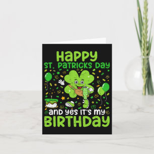Cartão Feliz Dia de São Patrício Aniversário Shamrock Dab