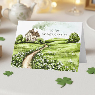 Cartão Feliz Dia de São Patrício Co Irlandês de