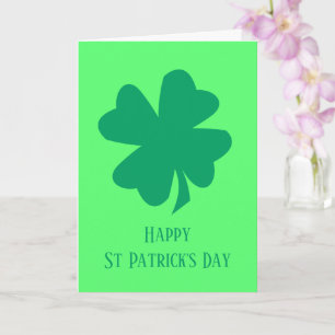 Cartão Feliz Dia de São Patrício do Shamrock Verde Irland