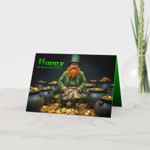 Cartão Feliz Dia de São Patrício Duende HGC02
