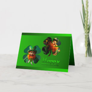 Cartão Feliz Dia de São Patrício Leprechaun Adicionar Fot