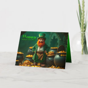 Cartão Feliz Dia de São Patrício Leprechaun HGC01