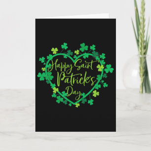 Cartão Feliz Dia de São Patrício Trevo Irlandês São Patrí