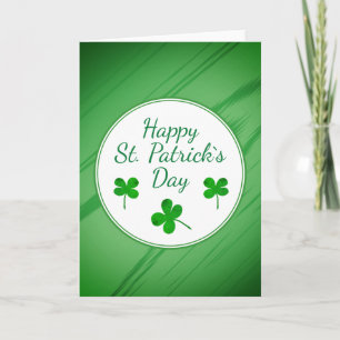 Cartão Feliz Dia de São Patrício Trevo Verde Irlandês