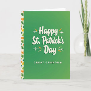 Cartão Feliz Dia de São Patrício Vovó Carta