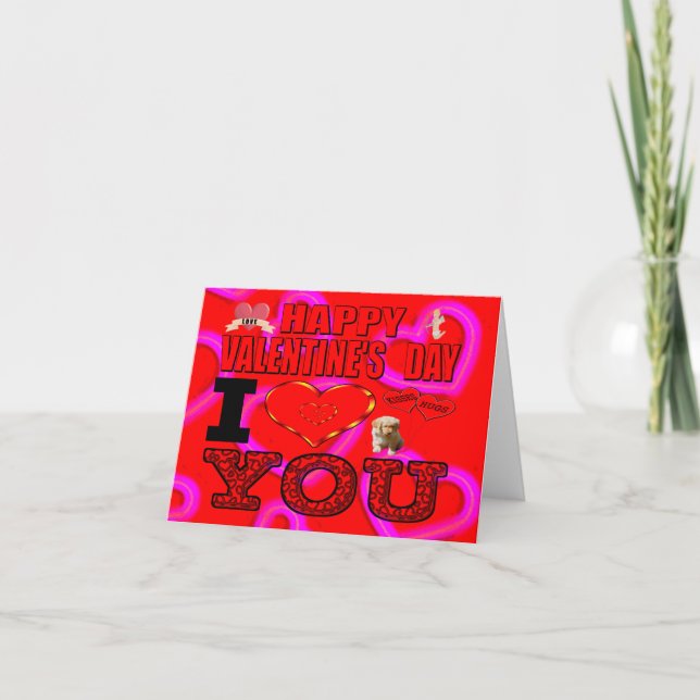 Cartão Feliz Dia de São Valentim (Frente)