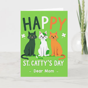 Cartão Feliz Dia de St Cattys Mãe