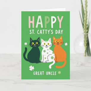 Cartão Feliz Dia de St Cattys Tio Avô Card