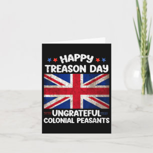 Cartão Feliz Dia de Traição Ingrata Camponeses Coloniais