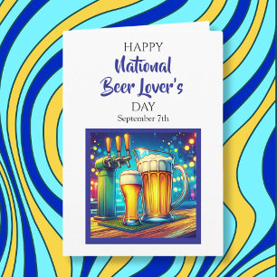Cartão Feliz dia do beer Lover! Feriados Engraçados