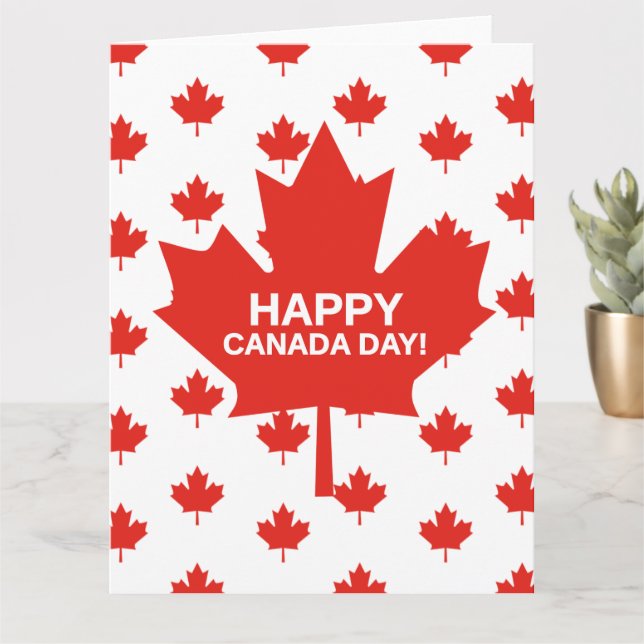 Cartão Feliz Dia do Canadá (Planta pequena)