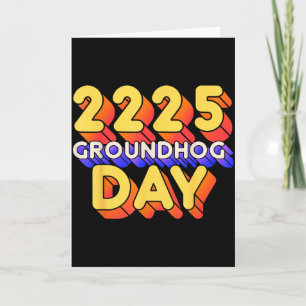 Cartão Feliz Dia do Groundhog 2 de Fevereiro de 2025 Home