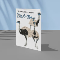 Feliz Dia do Pássaro Emu Pensou no Aniversário