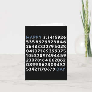 Cartão Feliz Dia do Pi 100 Dígitos Piada Geek do Dia do P