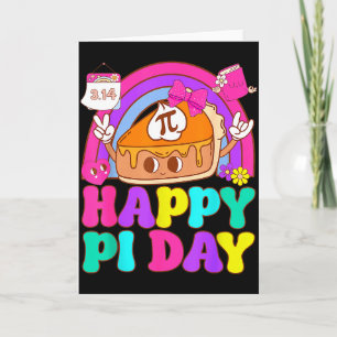 Cartão Feliz Dia do Pi 3.14 Dia da Torta Para Crianças Jo