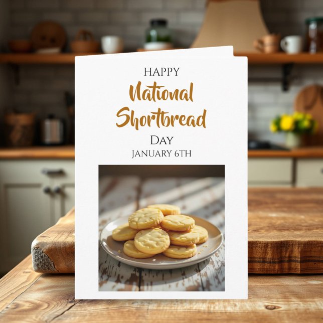 Cartão Feliz Dia do Shortbread | 6 de Janeiro (Criador carregado)