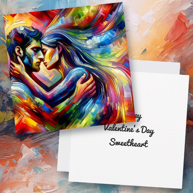 Cartão Feliz Dia dos Namorados | Abraço de Amantes (Criador carregado)