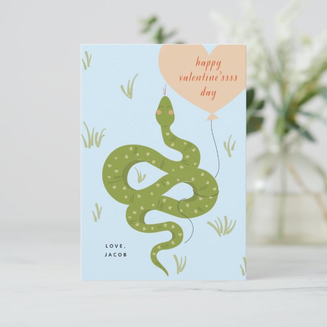 Cartão Feliz Dia dos Namorados Azul (Em pé/Frente)